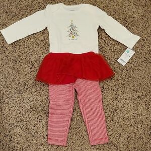 Carter's White and Red Kids Matching Set